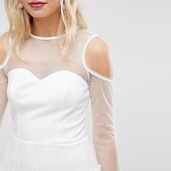 💥BIG SALE💥Mesh Cold Shoulder Dress - Picture 3 of 4